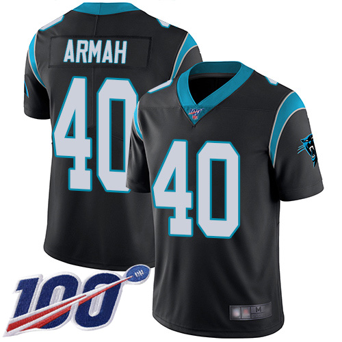 Carolina Panthers Limited Black Youth Alex Armah Home Jersey NFL Football #40 100th Season Vapor Untouchable